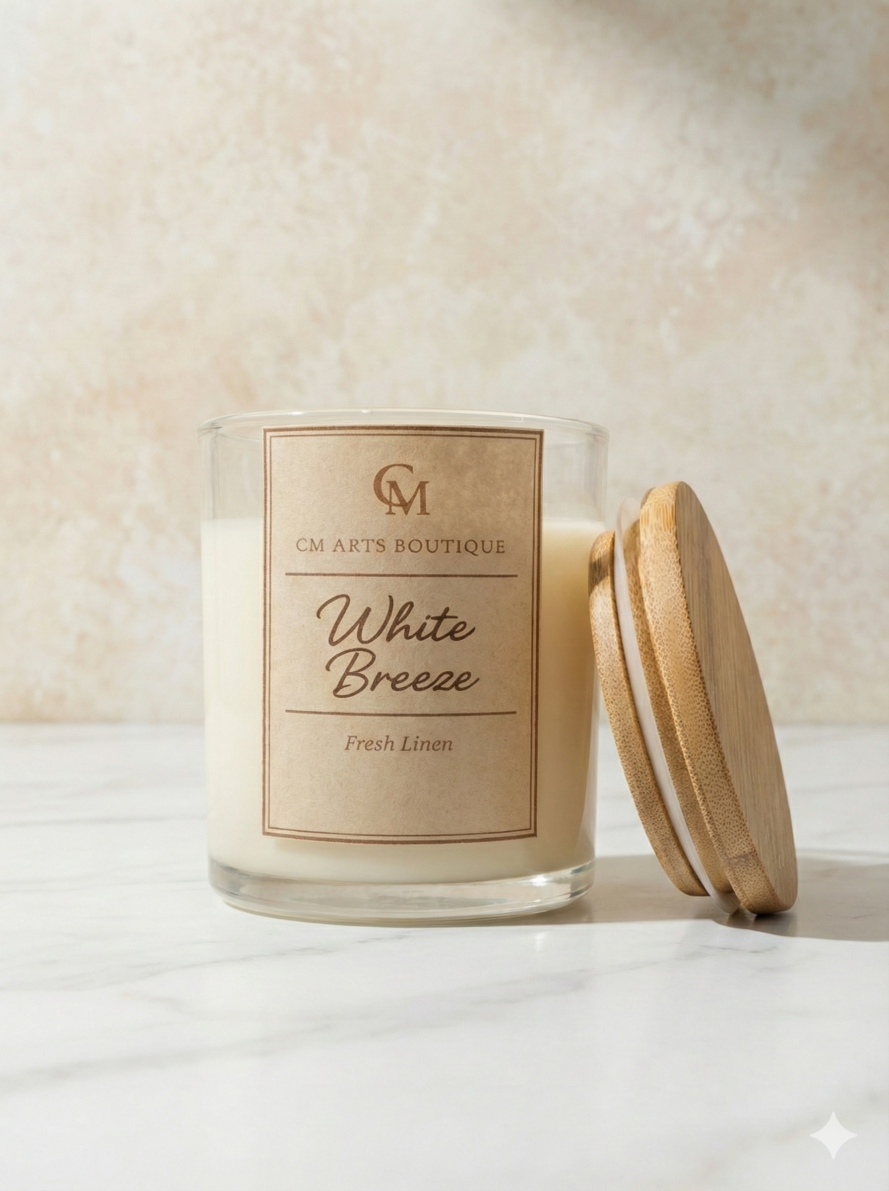 White Breeze – Fresh Linen Soy Candle | Signature Collection