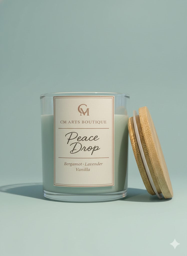 Peace Drop – Bergamot, Lavender & Vanilla Soy Candle | Signature Collection