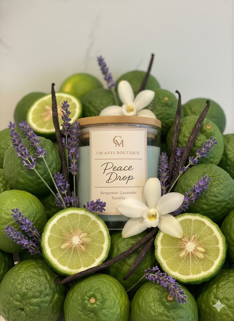 Peace Drop – Bergamot, Lavender & Vanilla Soy Candle | Signature Collection
